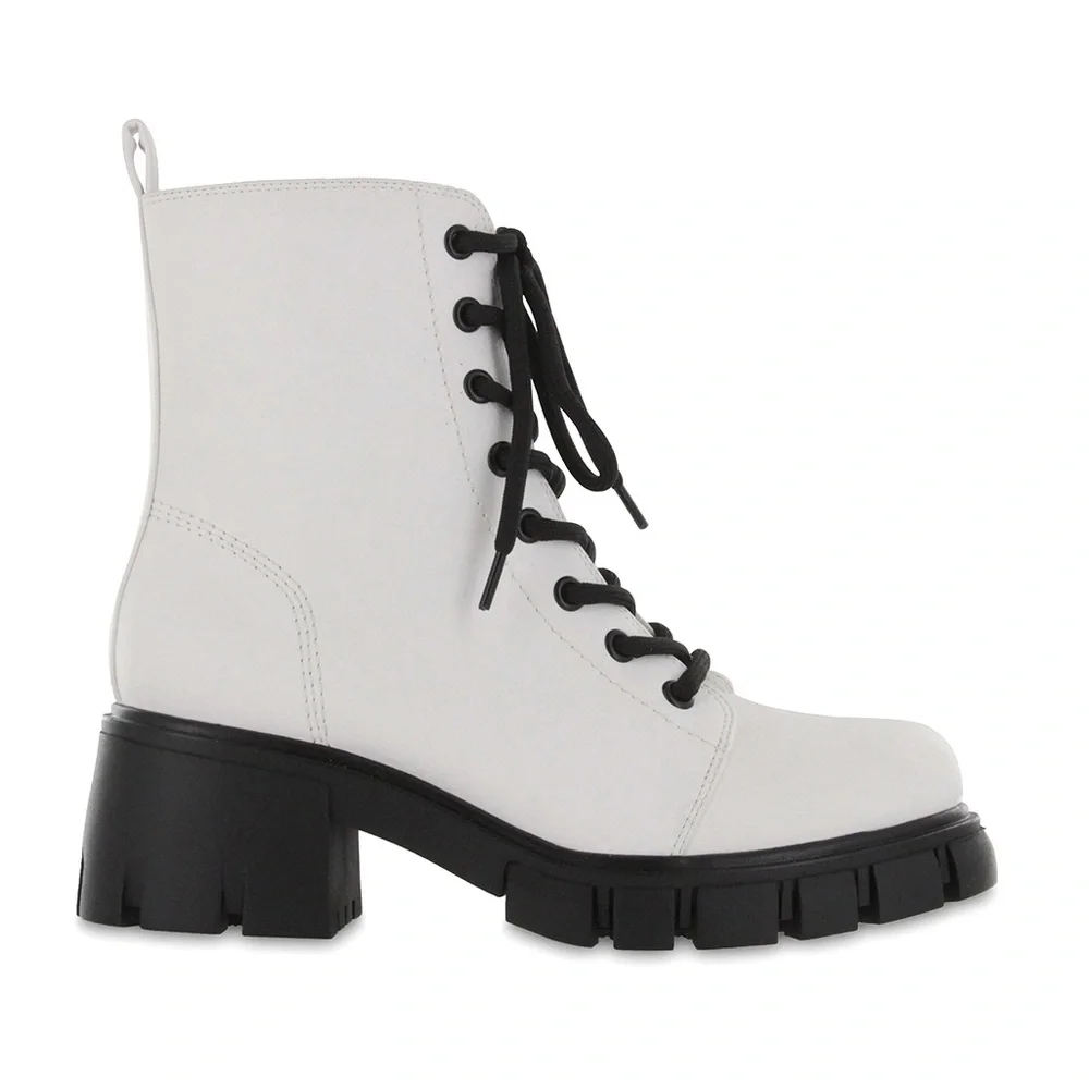 Mia‎ | White Tango Tauren Combat Boots | NEW!!!🖤